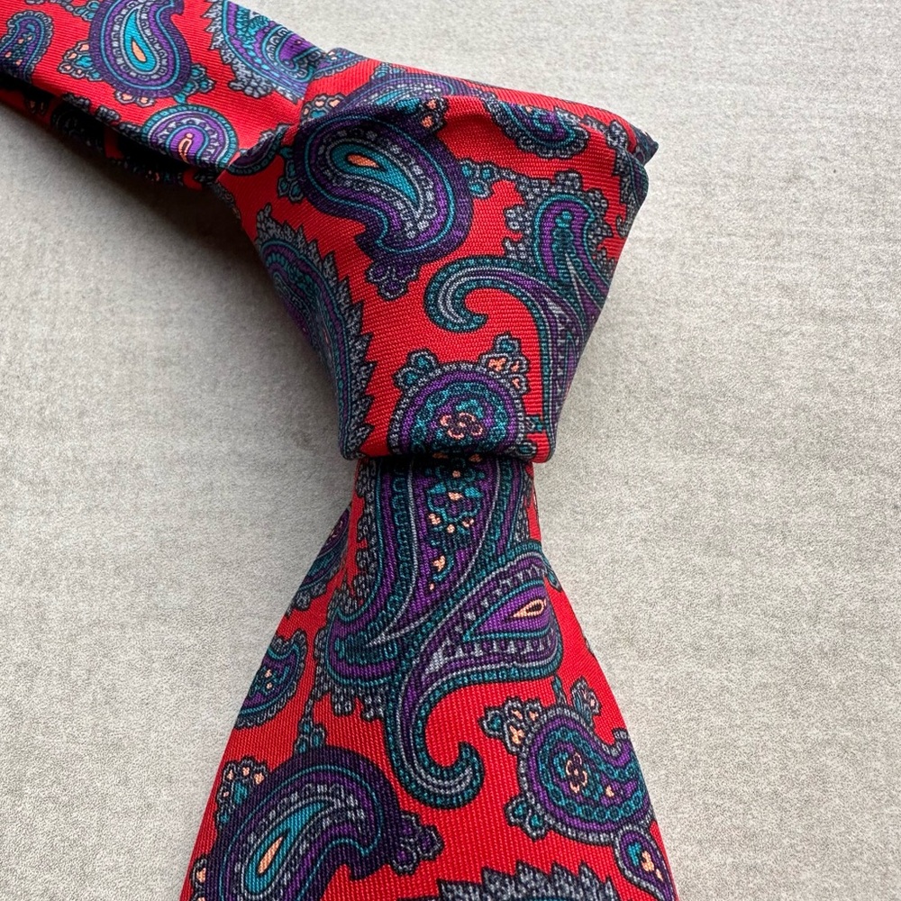 Robert Talbott Vintage Red Paisley Silk Tie